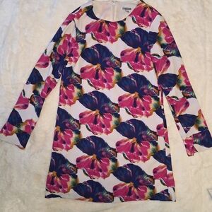 Chelsea28 Floral Dress - Pink and Blue